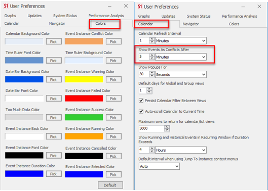 Calendar related User Preference settings